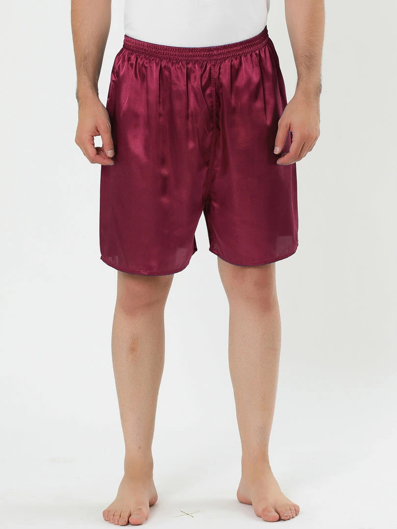 Allegra K Men's Sleepwear Satin Shorts Elastic Waist Lounge Pajama Bottoms 17 Allegra K Men's Sleepwear Satin Shorts Elastic Waist Lounge Pajama Bottoms
