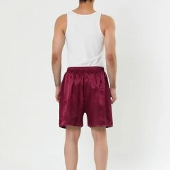 Allegra K Men's Sleepwear Satin Shorts Elastic Waist Lounge Pajama Bottoms 35 Allegra K Men's Sleepwear Satin Shorts Elastic Waist Lounge Pajama Bottoms