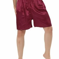 Allegra K Men's Sleepwear Satin Shorts Elastic Waist Lounge Pajama Bottoms 32 Allegra K Men's Sleepwear Satin Shorts Elastic Waist Lounge Pajama Bottoms