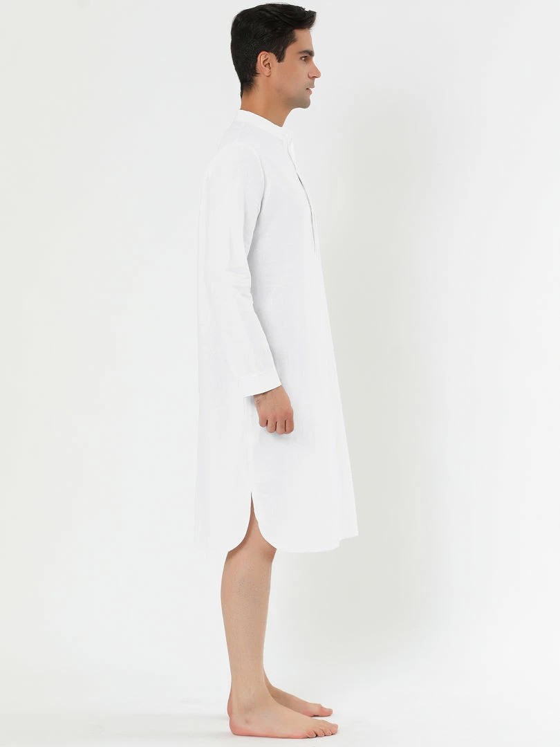 Allegra K Men's Nightshirt Sleep Shirt Banded Collar Henley Shirt Pajamas Nightgown 14 Allegra K Men's Nightshirt Sleep Shirt Banded Collar Henley Shirt Pajamas Nightgown