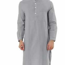 Allegra K Men's Nightshirt Sleep Shirt Banded Collar Henley Shirt Pajamas Nightgown 20 Allegra K Men's Nightshirt Sleep Shirt Banded Collar Henley Shirt Pajamas Nightgown