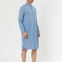 Allegra K Men's Nightshirt Sleep Shirt Banded Collar Henley Shirt Pajamas Nightgown 17 Allegra K Men's Nightshirt Sleep Shirt Banded Collar Henley Shirt Pajamas Nightgown