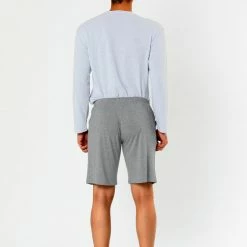 Allegra K Men's Lounge Shorts Drawstring Waist Sleepwear Knit Jersey Pajama Bottoms