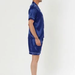 Allegra K Men's Nightwear Short Sleeve Top And Pants Summer Sleepwears Satin Pajama Sets 56 Allegra K Men's Nightwear Short Sleeve Top And Pants Summer Sleepwears Satin Pajama Sets