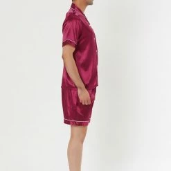 Allegra K Men's Nightwear Short Sleeve Top And Pants Summer Sleepwears Satin Pajama Sets 46 Allegra K Men's Nightwear Short Sleeve Top And Pants Summer Sleepwears Satin Pajama Sets