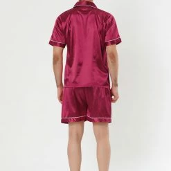 Allegra K Men's Nightwear Short Sleeve Top And Pants Summer Sleepwears Satin Pajama Sets 47 Allegra K Men's Nightwear Short Sleeve Top And Pants Summer Sleepwears Satin Pajama Sets