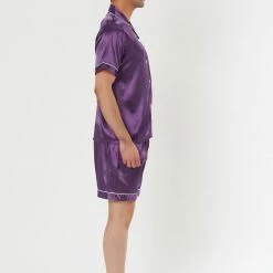 Allegra K Men's Nightwear Short Sleeve Top And Pants Summer Sleepwears Satin Pajama Sets 41 Allegra K Men's Nightwear Short Sleeve Top And Pants Summer Sleepwears Satin Pajama Sets