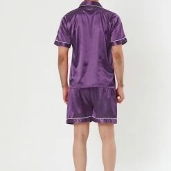 Allegra K Men's Nightwear Short Sleeve Top And Pants Summer Sleepwears Satin Pajama Sets 42 Allegra K Men's Nightwear Short Sleeve Top And Pants Summer Sleepwears Satin Pajama Sets