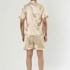 Allegra K Men's Nightwear Short Sleeve Top And Pants Summer Sleepwears Satin Pajama Sets 37 Allegra K Men's Nightwear Short Sleeve Top And Pants Summer Sleepwears Satin Pajama Sets