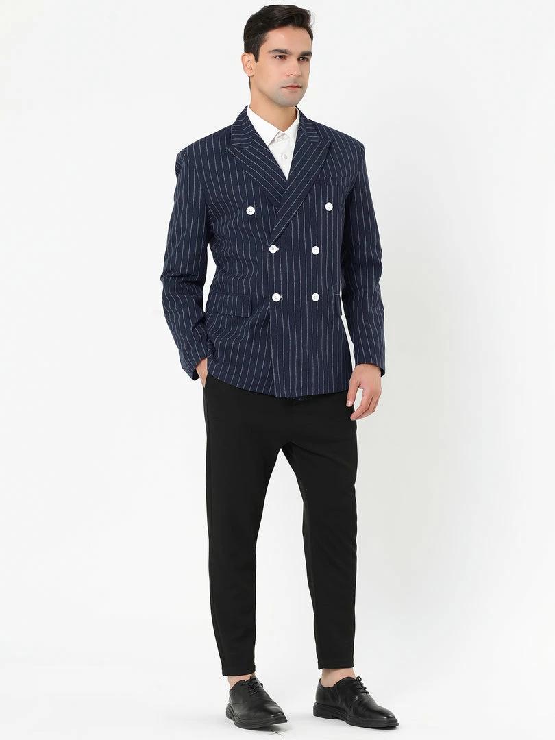 Allegra K Men's Casual Bussiness Suit Sport Coats Slim Fit Double Breast Dress Blazer 9 Allegra K Men's Casual Bussiness Suit Sport Coats Slim Fit Double Breast Dress Blazer