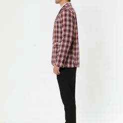 Allegra K Men's Dress Plaid Blazer One Button Slim Fit Checked Suit Sport Coat Jacket