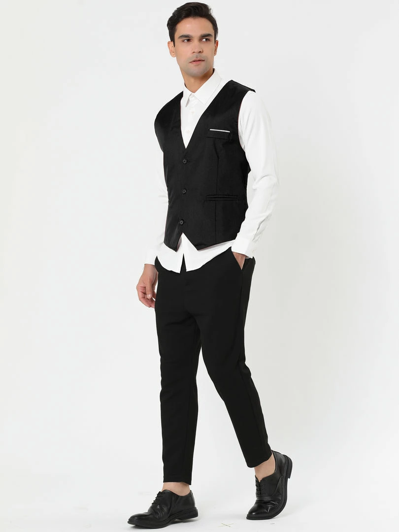 Allegra K Men's Slim Fit Suit Vest Business Formal Dress Waistcoat Vests 14 Allegra K Men's Slim Fit Suit Vest Business Formal Dress Waistcoat Vests