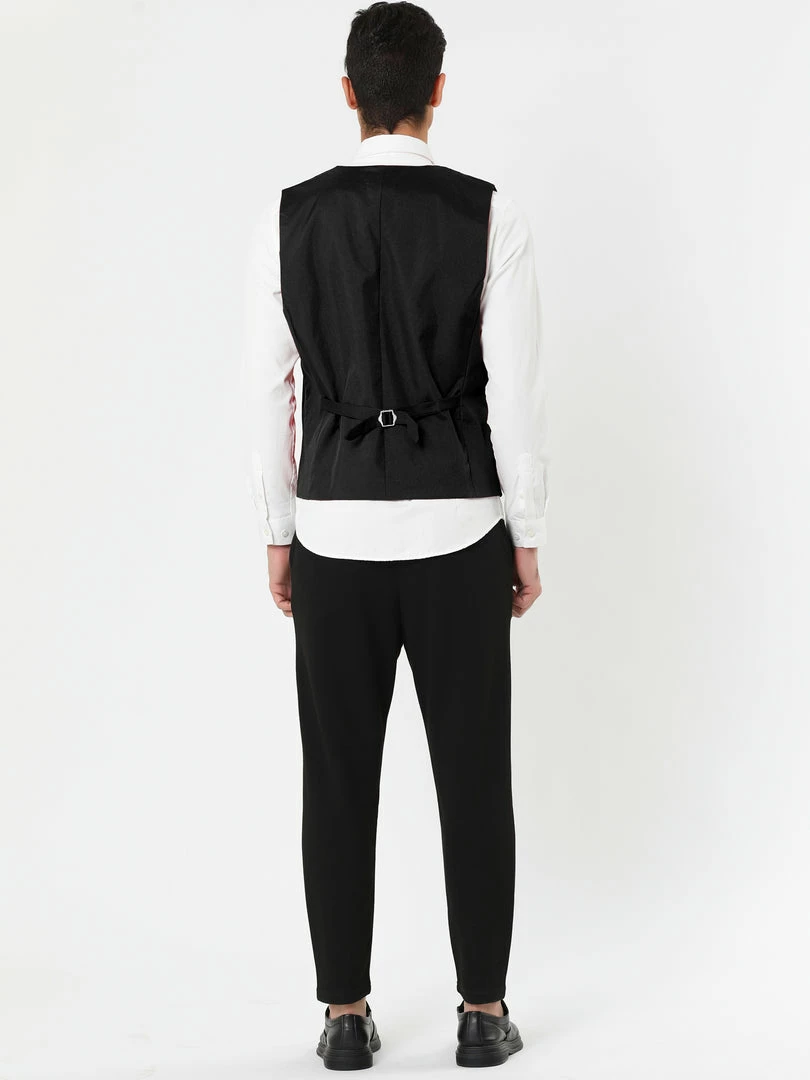 Allegra K Men's Slim Fit Suit Vest Business Formal Dress Waistcoat Vests 15 Allegra K Men's Slim Fit Suit Vest Business Formal Dress Waistcoat Vests