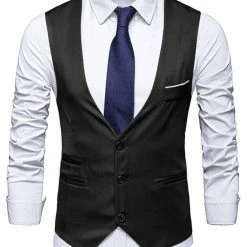 Allegra K Men's Slim Fit Suit Vest Business Formal Dress Waistcoat Vests 35 Allegra K Men's Slim Fit Suit Vest Business Formal Dress Waistcoat Vests
