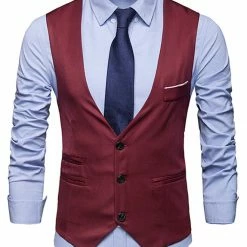 Allegra K Men's Slim Fit Suit Vest Business Formal Dress Waistcoat Vests 31 Allegra K Men's Slim Fit Suit Vest Business Formal Dress Waistcoat Vests