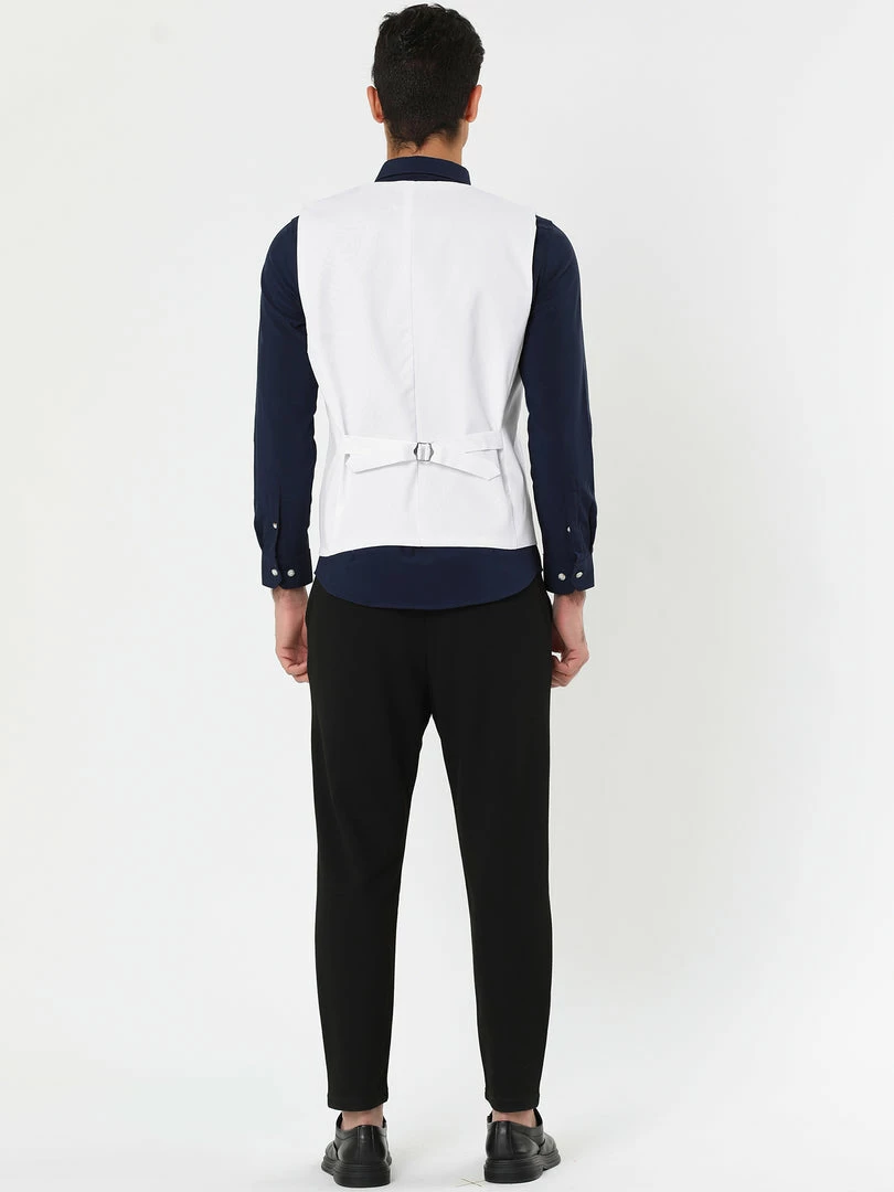 Allegra K Men's Slim Fit Suit Vest Business Formal Dress Waistcoat Vests 7 Allegra K Men's Slim Fit Suit Vest Business Formal Dress Waistcoat Vests