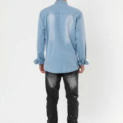 Allegra K Men's Casual Dress Jean Shirts Button Down Long Sleeve Denim Work Shirt 25 Allegra K Men's Casual Dress Jean Shirts Button Down Long Sleeve Denim Work Shirt