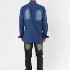 Allegra K Men's Casual Dress Jean Shirts Button Down Long Sleeve Denim Work Shirt 21 Allegra K Men's Casual Dress Jean Shirts Button Down Long Sleeve Denim Work Shirt