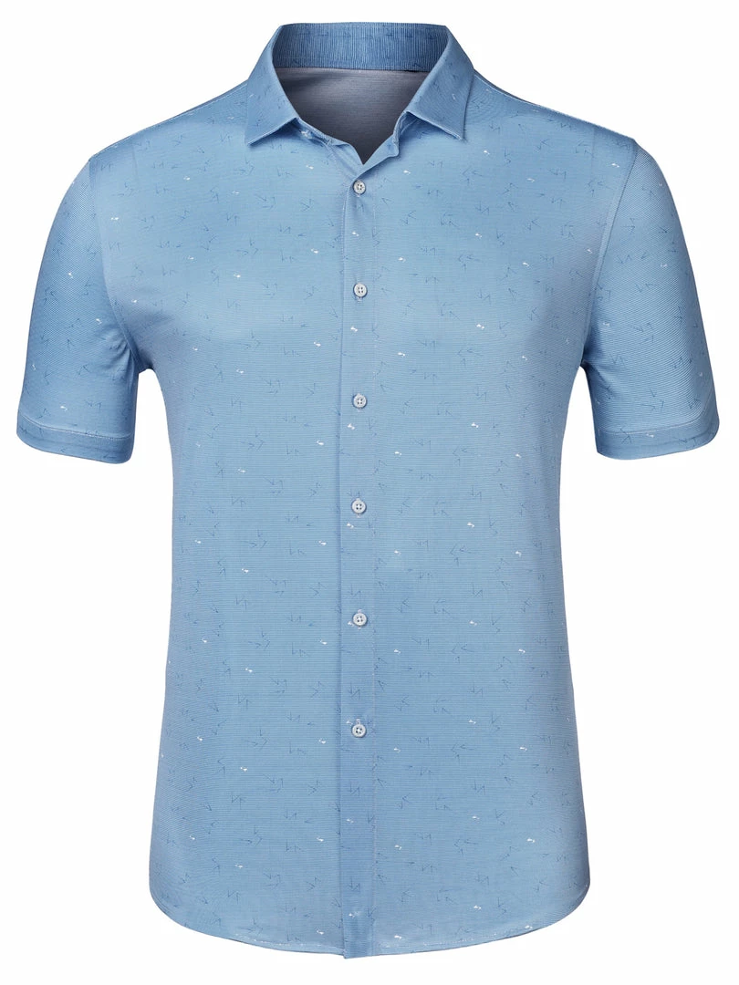 Allegra K Men's Short Sleeve Button Down Pattern Casual Printed Dress Shirt 10 Allegra K Men's Short Sleeve Button Down Pattern Casual Printed Dress Shirt