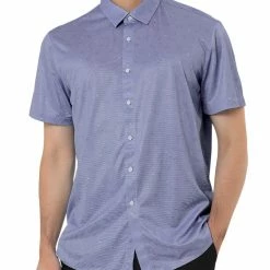 Allegra K Men's Short Sleeve Button Down Pattern Casual Printed Dress Shirt