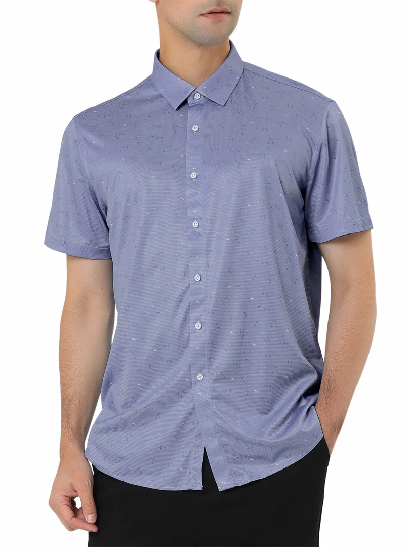 Allegra K Men's Short Sleeve Button Down Pattern Casual Printed Dress Shirt 4 Allegra K Men's Short Sleeve Button Down Pattern Casual Printed Dress Shirt