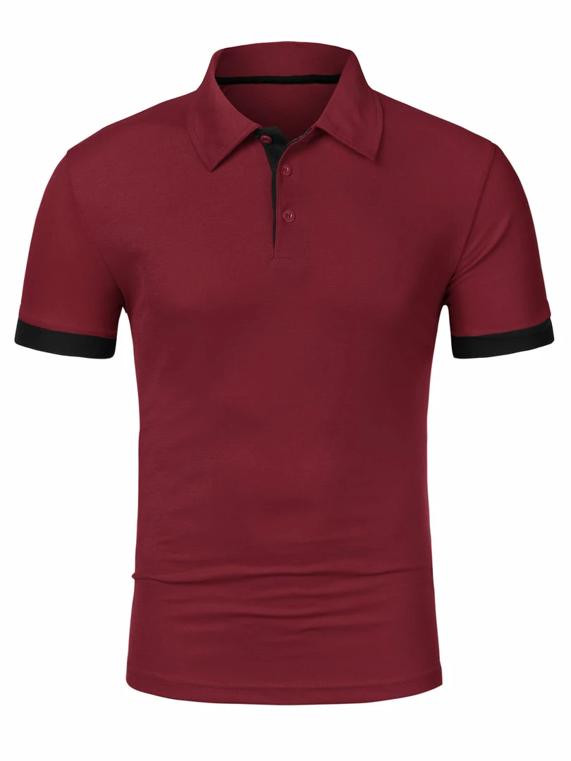 Allegra K Tops Men Summer Golf Shirt Contrast Color Short Sleeves Regular Fit Polo 60 Allegra K Tops Men Summer Golf Shirt Contrast Color Short Sleeves Regular Fit Polo