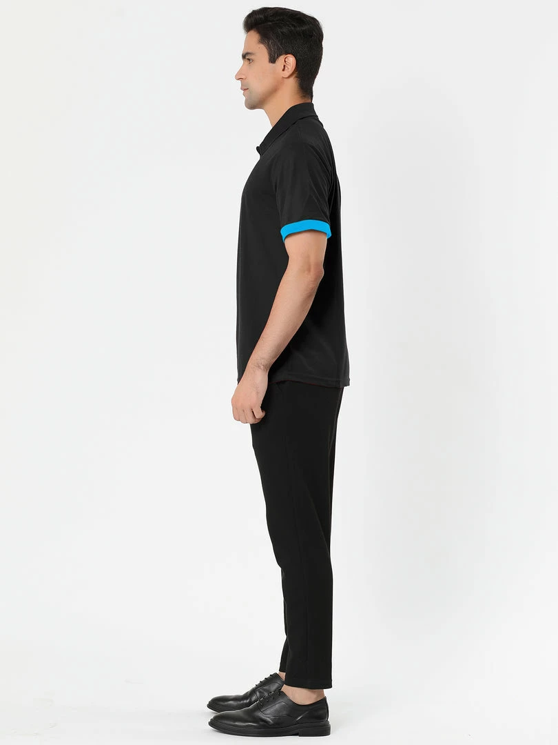 Allegra K Tops Men Summer Golf Shirt Contrast Color Short Sleeves Regular Fit Polo 59 Allegra K Tops Men Summer Golf Shirt Contrast Color Short Sleeves Regular Fit Polo