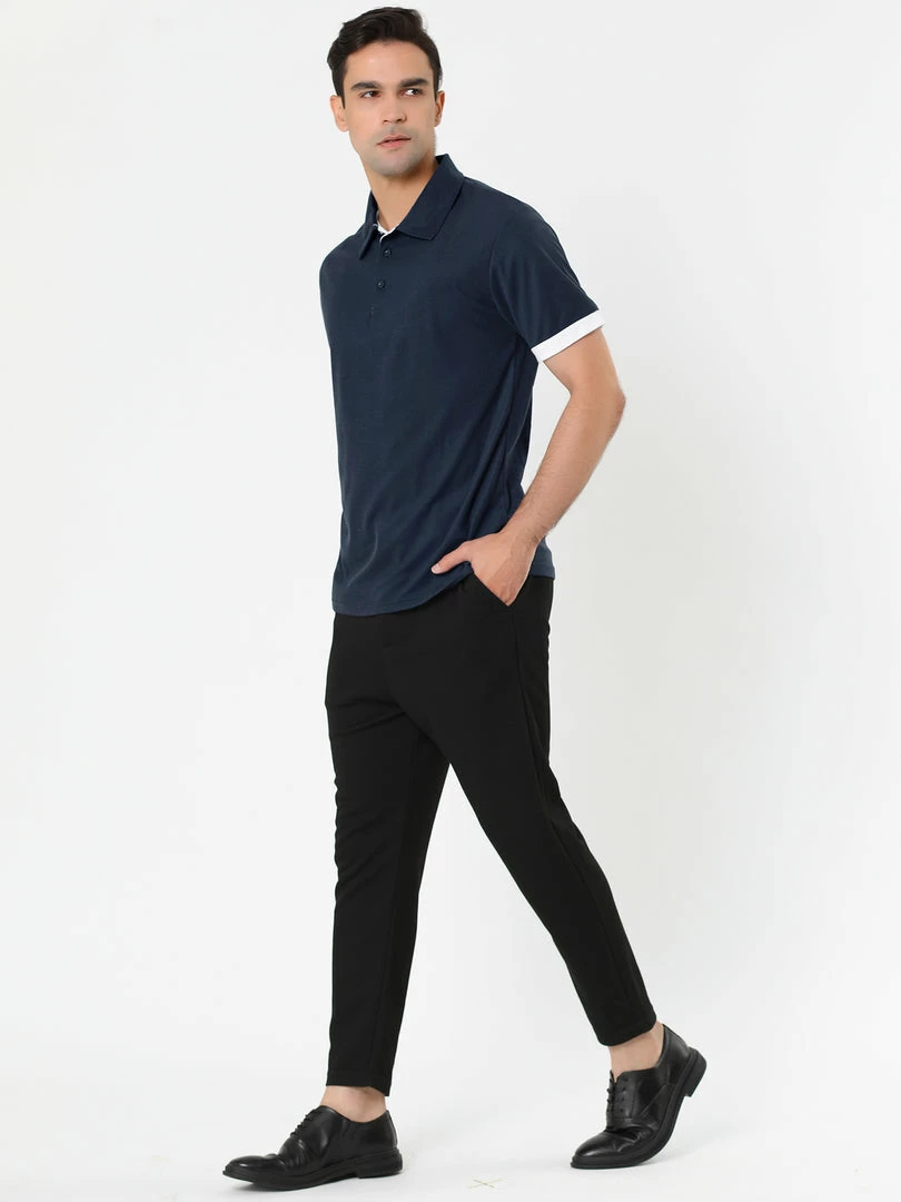 Allegra K Tops Men Summer Golf Shirt Contrast Color Short Sleeves Regular Fit Polo 54 Allegra K Tops Men Summer Golf Shirt Contrast Color Short Sleeves Regular Fit Polo