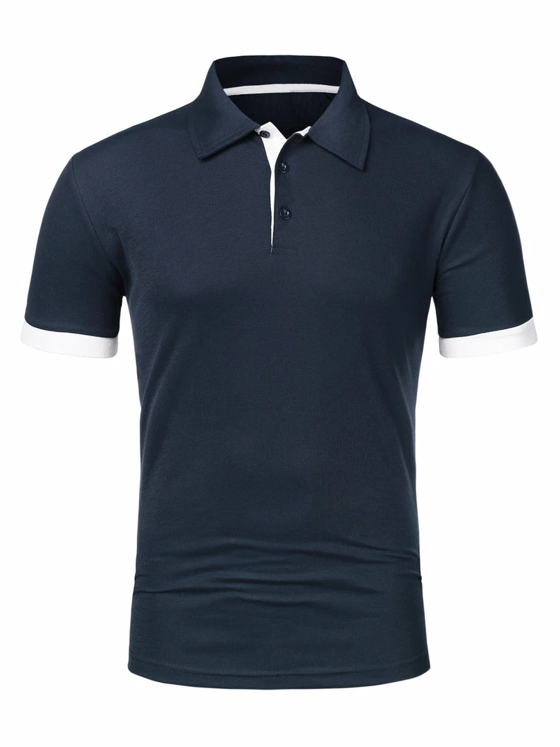 Allegra K Tops Men Summer Golf Shirt Contrast Color Short Sleeves Regular Fit Polo 52 Allegra K Tops Men Summer Golf Shirt Contrast Color Short Sleeves Regular Fit Polo