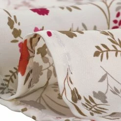 Allegra K Women's Smocked Ruffled Neck Long Sleeve Floral Vintage Blouse