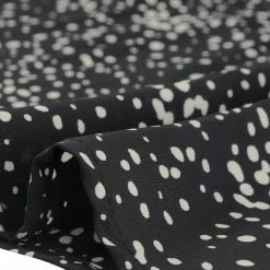 Allegra K Women's Irregular Polka Dot Blouse Flare Sleeve Contrast Collar Top Shirt