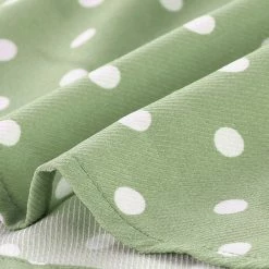 Allegra K Peter Pan Collar Contrast Polka Dot Dress Women