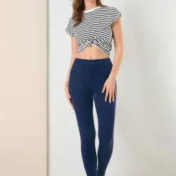 Allegra K Women's Leggings Solid Color Elastic Waistband Stirrup Pants 76 Allegra K Women's Leggings Solid Color Elastic Waistband Stirrup Pants