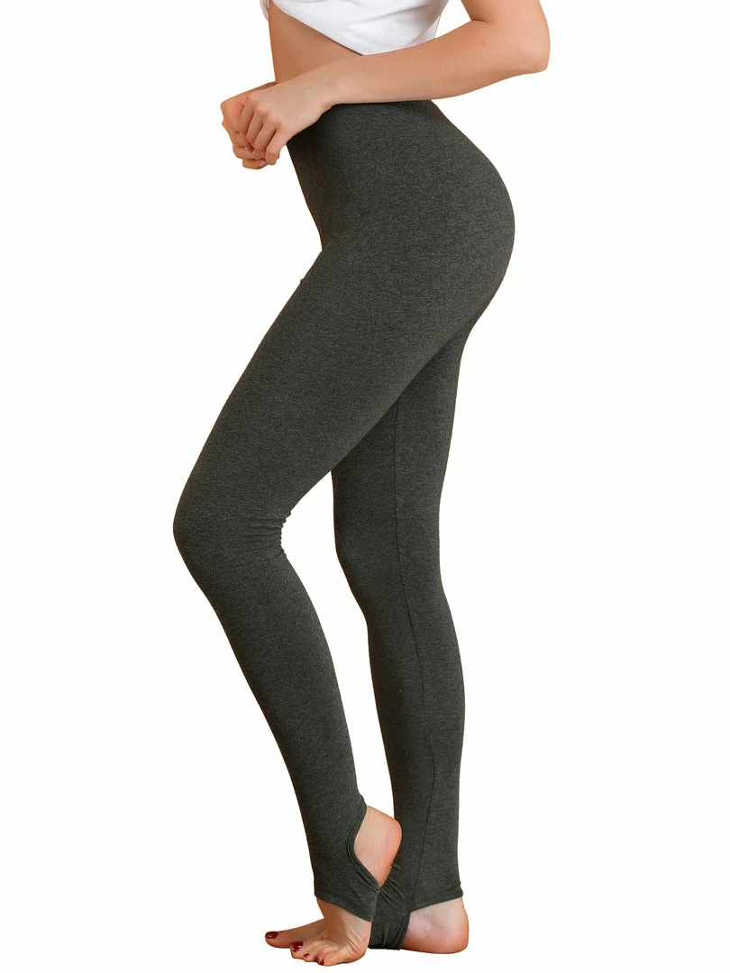 Allegra K Women's Leggings Solid Color Elastic Waistband Stirrup Pants 27 Allegra K Women's Leggings Solid Color Elastic Waistband Stirrup Pants