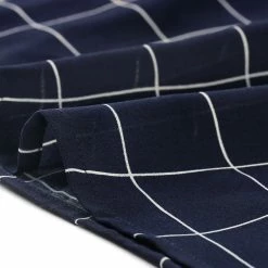 Allegra K Women's Plaid Long Sleeve Half Placket Contrast Point Collar Shirt Dress