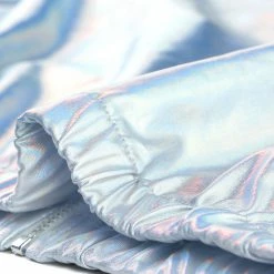 Women Allegra K Metallic Windbreaker Jacket