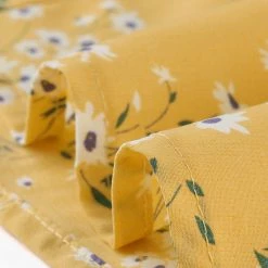 Allegra K Women's Ruffle Stand Collar Belted Floral Keyhole Back Half Lined Elastic Waist Dress