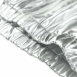 Women Allegra K Metallic Windbreaker Jacket