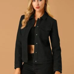 Allegra K Vintage Faux Suede Trucker Jacket