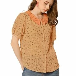 Allegra K Women's Floral Embroidery Blouse Peter Pan Collar Button Down Shirt 48 Allegra K Women's Floral Embroidery Blouse Peter Pan Collar Button Down Shirt