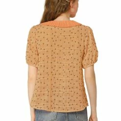 Allegra K Women's Floral Embroidery Blouse Peter Pan Collar Button Down Shirt 50 Allegra K Women's Floral Embroidery Blouse Peter Pan Collar Button Down Shirt