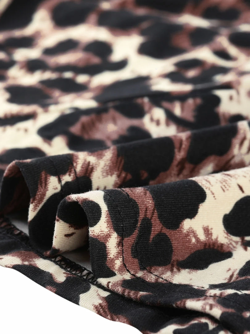 Allegra K 6507 Ladies Long Sleeves Scoop Neck Leopard Prints Peplum Shirt Women 39 Allegra K 6507 Ladies Long Sleeves Scoop Neck Leopard Prints Peplum Shirt Women