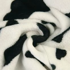 Allegra K Women's Plus Size Sleepwear Robe Cow Print Self Tie Waist Mid-Length Nightgown