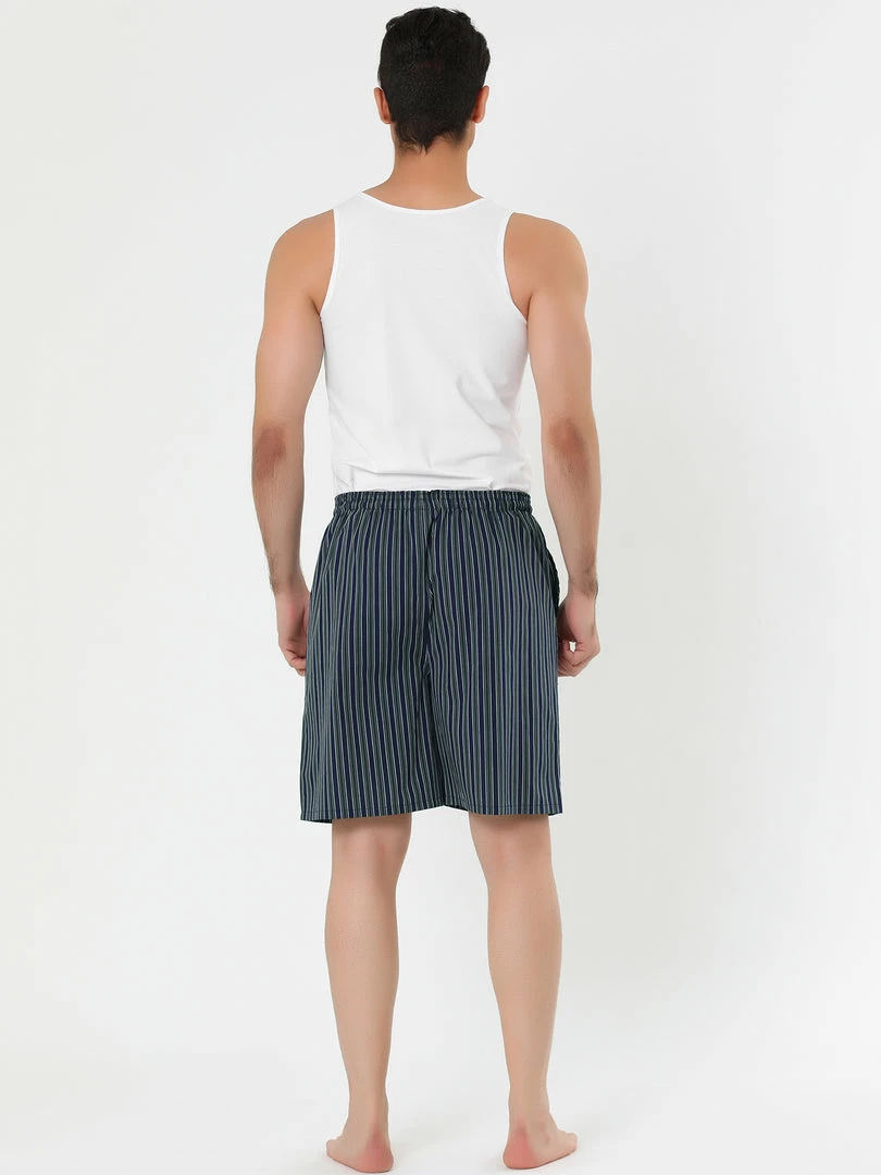 Allegra K Men's Sleepwear Striped Shorts Elastic Waist Lounge Pajama Bottoms 7 Allegra K Men's Sleepwear Striped Shorts Elastic Waist Lounge Pajama Bottoms