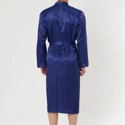 Allegra K Men's Satin Robe Sleep Nightdress Long Sleeve Lounge Sleepwear Pajama Dress Bathrobe 23 Allegra K Men's Satin Robe Sleep Nightdress Long Sleeve Lounge Sleepwear Pajama Dress Bathrobe