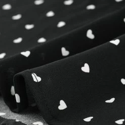 Allegra K Star Print Casual Square Neck Short Sleeve A-Line Dress