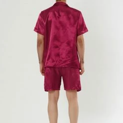 Allegra K Men's Summer Satin Pajama Sets Short Sleeve Nightwear Top And Pants Loungewear Soft Sleepwears 23 Allegra K Men's Summer Satin Pajama Sets Short Sleeve Nightwear Top And Pants Loungewear Soft Sleepwears