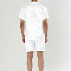 Allegra K Men's Summer Satin Pajama Sets Short Sleeve Nightwear Top And Pants Loungewear Soft Sleepwears 19 Allegra K Men's Summer Satin Pajama Sets Short Sleeve Nightwear Top And Pants Loungewear Soft Sleepwears