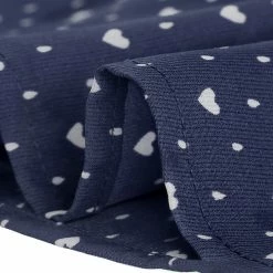 Allegra K Women's Heart Print Dresses Puff Short Sleeve Chiffon Peter Pan Collar A Line Mini Dress