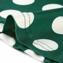 Allegra K V Neck Sleeveless Self Tie Wrap Front Dotted Top